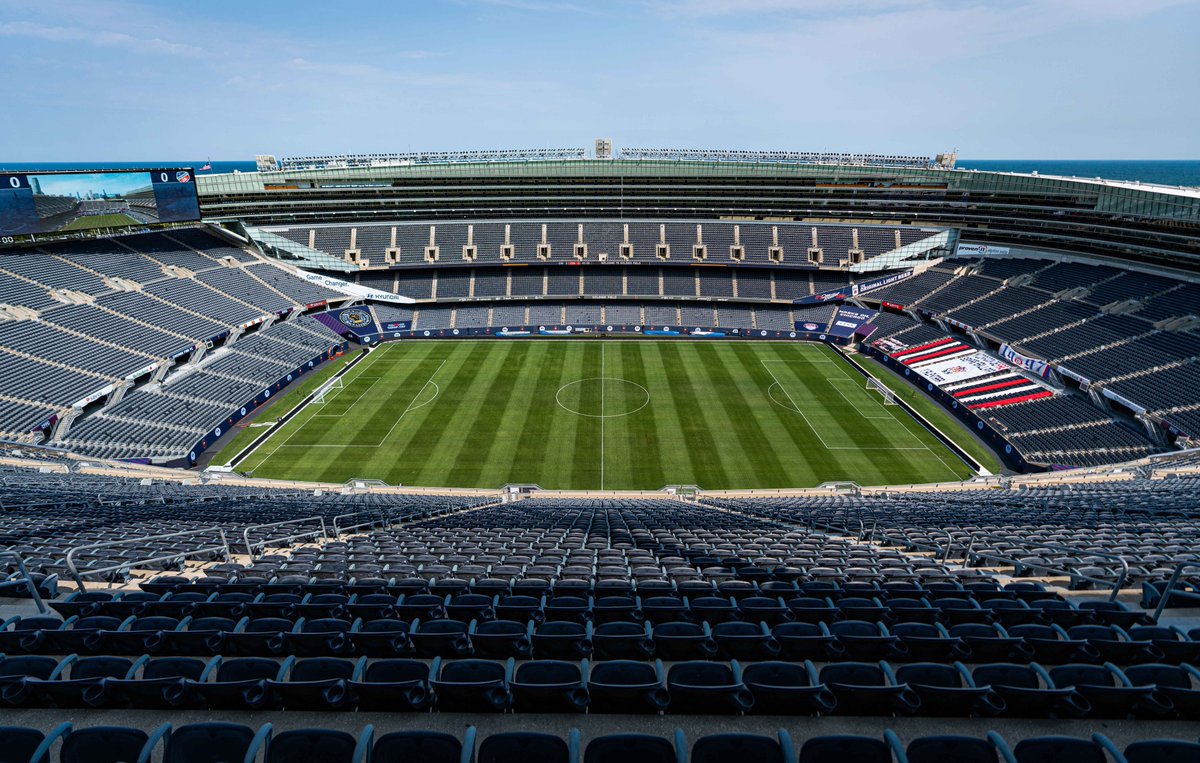 It's finally here - our Soldier Field home opener.The juxtaposition will be jarring: From 60,000+ expected on March 21 to a few hundred essential staff tonight.[a short-ish thread]  #cf97  #cffc  