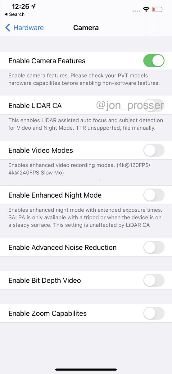 Jon Prosser Camera And Display Settings For Current Pvt Model Of 6 7 Iphone 12 Pro Max Want Video Too