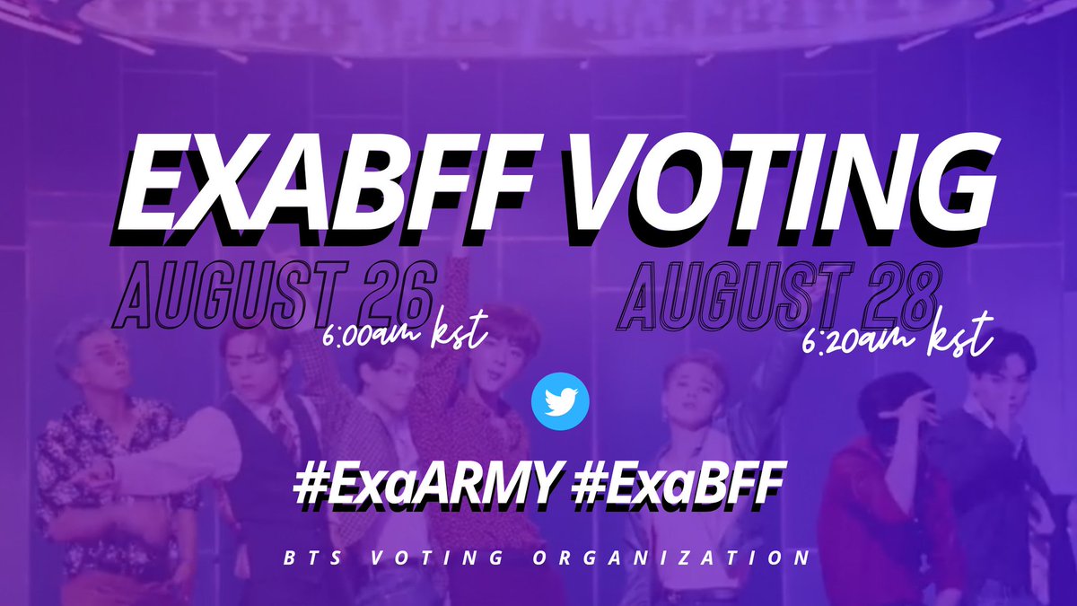 Voting for EXABFF starts now! 🗳

#ExaBFF #ExaARMY (@BTS_twt)
