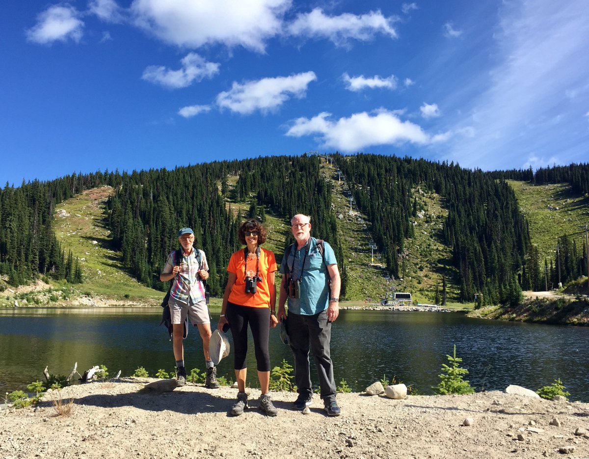 CanningsNDP's tweet photo. Morning hike after community breakfast at Big White—Powder Basin. Off to the KVR and 60 km of trail to Beaverdell. #ridetheriding https://t.co/KJOO6BnSJu
