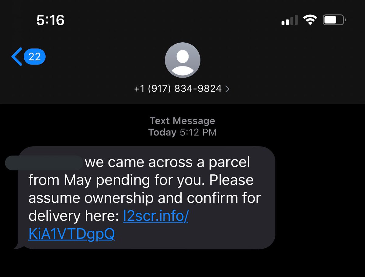 BEWARE of a text scam going around concerning lost packages.  This is the third text I’ve gotten, they want your credit card info.  

ftc.gov/news-events/bl…