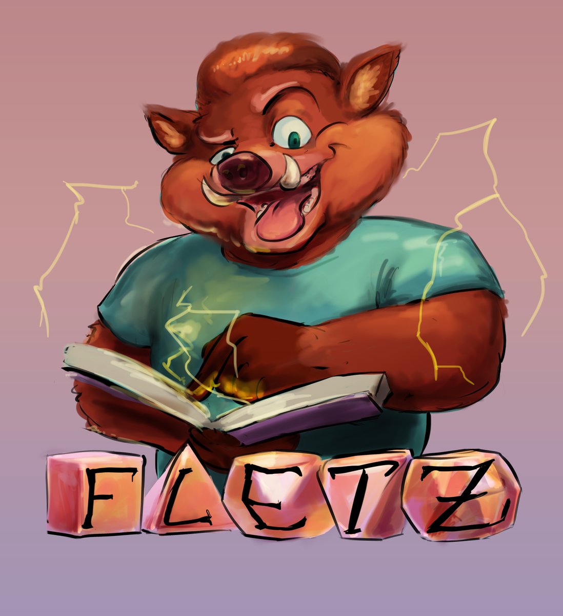 UnderbiteDragon's tweet image. shouts out to my buddy Fletz on his bday!
did this little badge for him after last year's Feral