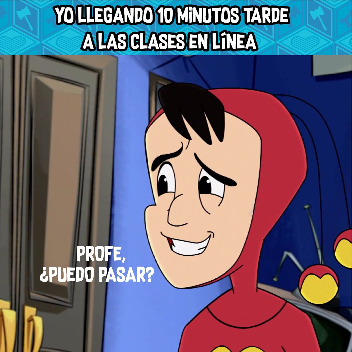 ChapulinAnimado's tweet photo. Ya lo dice el dicho: ¡más vale tarde, que mal acompañado! ☝🏻🏃🏻 #ElChapulínColorado https://t.co/pt2b0tYeDL