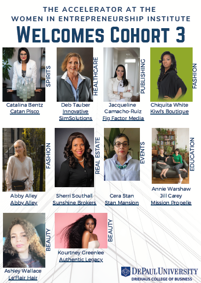 Congratulations to <a href="/CatanPisco/">Catan Pisco</a> and <a href="/JJRMarketing/">JJR Marketing</a> for their selection into the Accelerator at the Women in Entrepreneurship Institute <a href="/DePaulU/">DePaul University</a>. Very deserving along with all the others who made it.