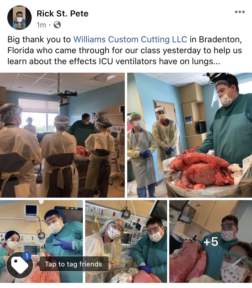 RT_Rick's tweet photo. Lucky to have the support of local agribusiness to help us learn about lungs & ventilators in the ICU #ventlab #lunglab #criticalcare https://t.co/eiHeGLb8IG