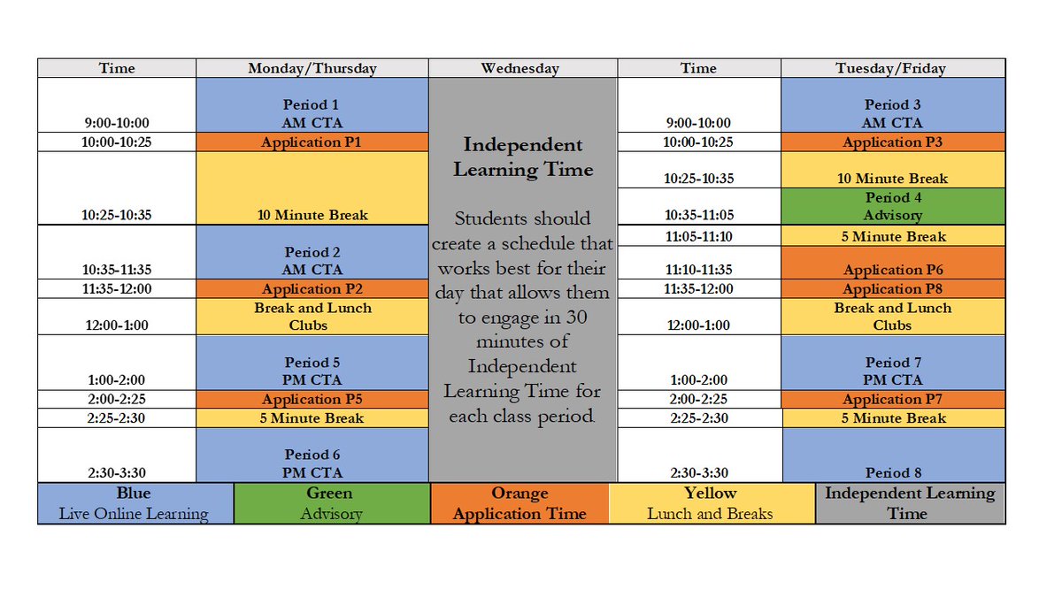 THECalvertHigh's tweet image. Student schedules are available on HAC today!

NEW INFO: Students will access HAC by using their Office365 email account credentials (username/email address e.g. S12345@calvertnet.k12.md.us and password). 

Here is our weekly schedule which starts on Sept 3rd!