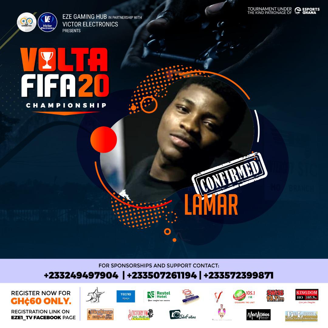 Eze1Tv's tweet photo. VOLTA FIFA20 CHAMPIONSHIP CONFIRMED PARTICIPANTS.
Registration is getting interesting as we have 2 ladies on board.
Gamers what are you waiting for to get registered? Don’t be a GAMER in your bedroom.
This tournament will be 🔥🔥🔥🔥🔥.

@esportsGhana 
@Eze1official https://t.co/760Mt3kjb6