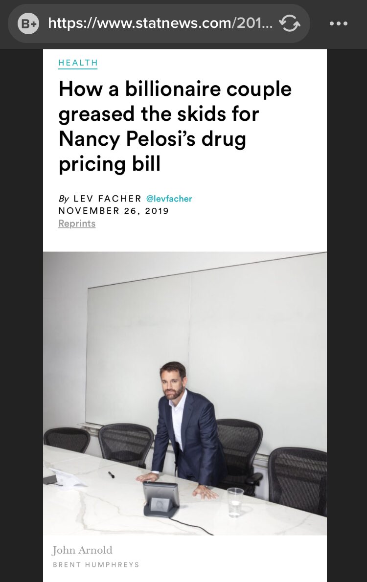 84/ JOHN ARNOLD*ENRON - CENTRAL FIGURE*Also created political activism LLC same time as joining GPInvolved in militarizing Baltimore police (understandable) but also *aerial surveillance* of Baltimore“Greased skids” for *Pelosi* med billDescribed as “Liberal”