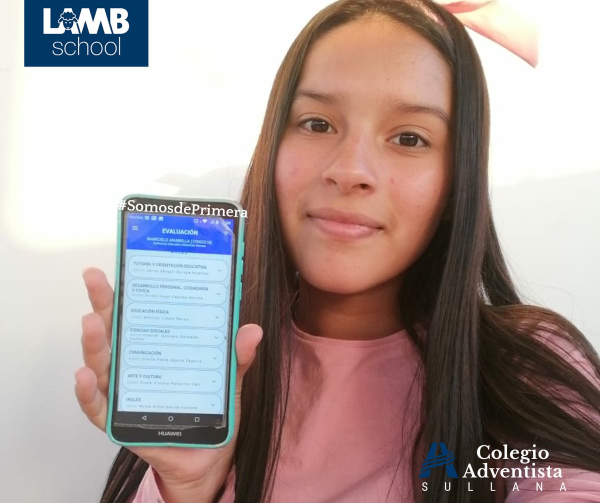 IEAdventSullana's tweet photo. Nuestros estudiantes tienen en sus manos el progreso de sus aprendizajes, en tiempo real, con la App #LambSchool de la Educación Adventista porque #SomosdePrimera #EducaciónAdventista #VenAMiCole https://t.co/hAlWmyxDSB