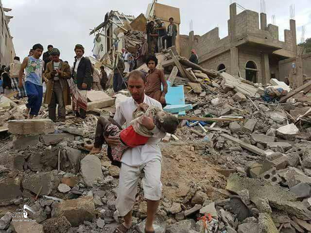 According to current prevailing world's standards, this crime isn't considered a terrorist crime
Reason:
It was committed by US-made jets and US-made bombs
#StopUSTerrorismOnYemen
 #DayofAction4Yemen #Yemen