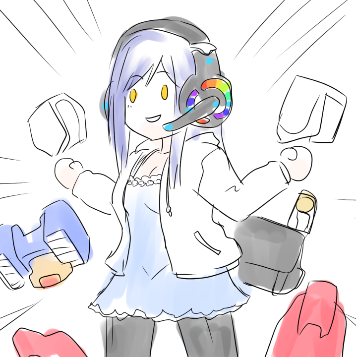 フルアーマー脱着パーカーゲーミングヘッドホンワンピパンツスーツ 