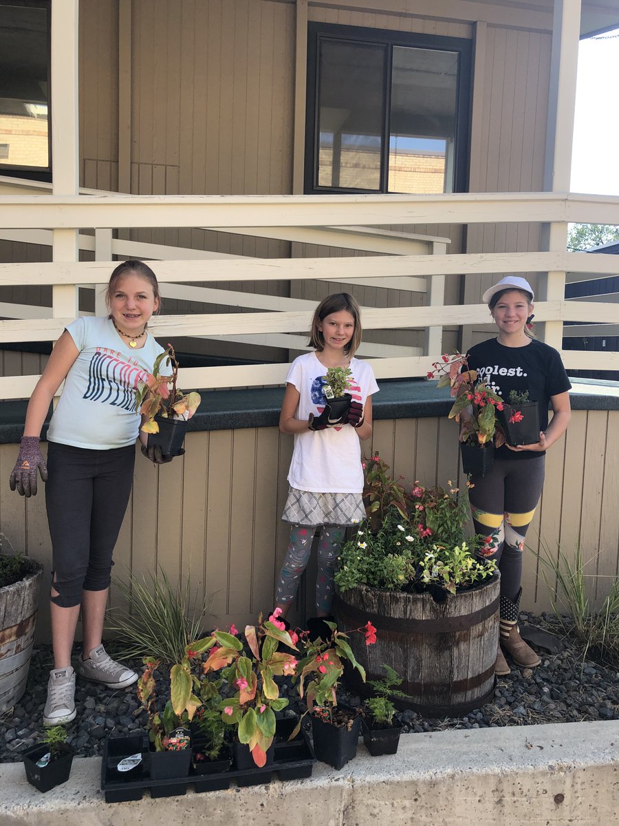 Thanks #gsoco Girl Scout Troop 25075 for your Take Action project of planting colorful flowers at ASD's District Administration office.  Thanks Pagosa Feed and Nursery Co for the donation of annuals.  Love our community!!