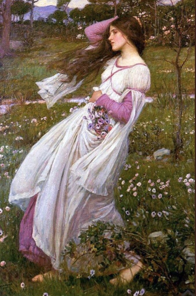 frome_maude's tweet photo. Windflowers, by John William Waterhouse, 1902. #romantic #art #ArtLovers #StormFrancis #StormUK #storm #wind #windy https://t.co/XElj827FP5
