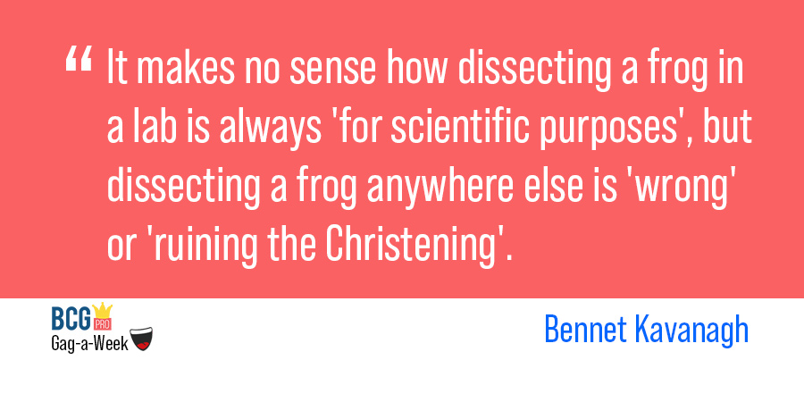 BritishComedy's tweet photo. The winner of this week's @BCGPro Gag-a-Week competition is @BennetKav, with this joke on our science theme. Enter this week's contest here: https://t.co/3PNFPz8f0h https://t.co/SK546NIYJk