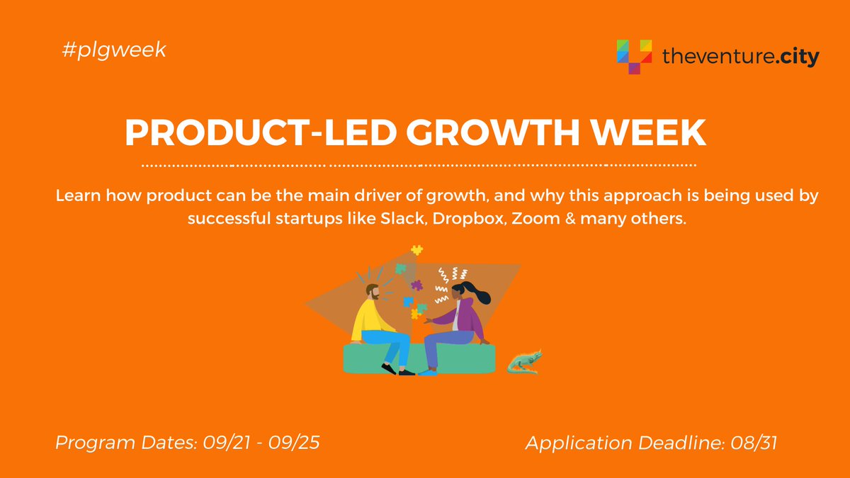 EndeavorMIA's tweet photo. Don't miss out on the opportunity to participate on @TheVentureCity's Product-Led Growth Week. At the end, @TheVentureCity will offer two spots in their Growth Accelerator Program, including a $100k investment. Application deadline is Aug. 31st. https://t.co/6bEBLT5eAg #plgweek https://t.co/8tKiOKZhdX