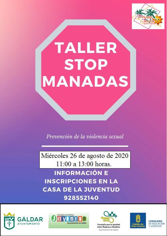 GranCanariaJven's tweet photo. ❌ Stop Manadas❗️
Mañana miércoles 26 de agosto de 11:00 a 13:00h #JuventudGáldar nos propone el taller Stop Manadas del #VeranoJovenGáldar
@AytoGaldar
@GranCanariaCab
@OlaiaMR
#stopmanadas #manadas #Grancanaria #violenciasexual https://t.co/KATf4SeFDy