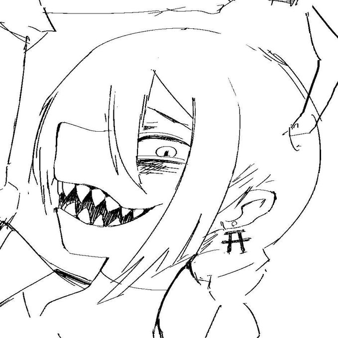 ギザ歯のキャラクターを描く時に歯肉も見えてるの良いなあ!となったのは@kuda_tmgさんのイラストを拝見してからでして
自分で真似してみると抑え気味になったりしてあれですがギザ歯の子の感情が昂ってるような時には特にぴったりなような気がします 