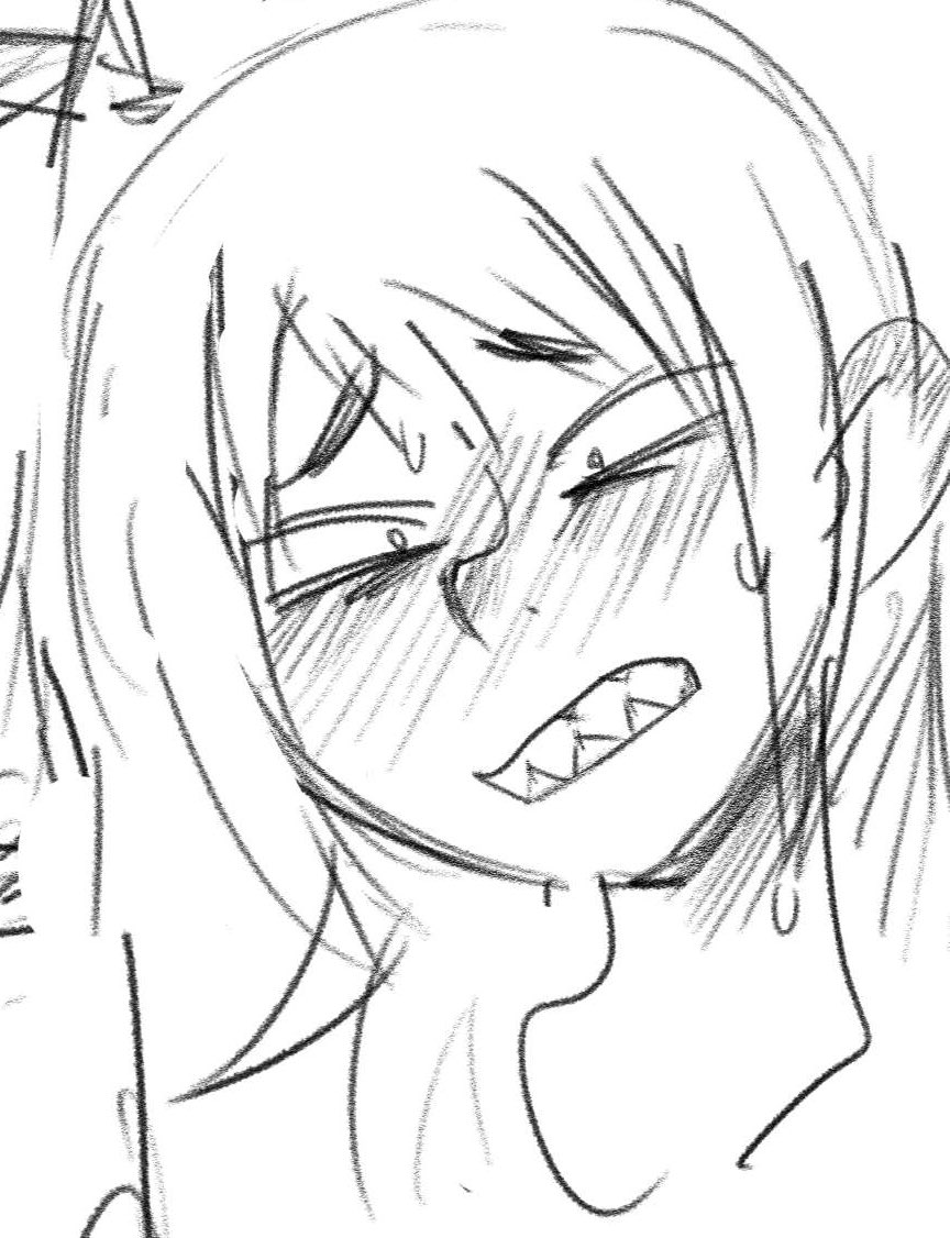 ギザ歯のキャラクターを描く時に歯肉も見えてるの良いなあ!となったのは@kuda_tmgさんのイラストを拝見してからでして
自分で真似してみると抑え気味になったりしてあれですがギザ歯の子の感情が昂ってるような時には特にぴったりなような気がします 