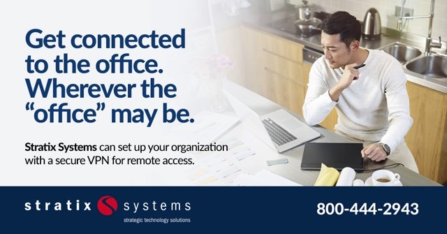 In today's world, all organizations need to have the flexibility – and the ability itself – to work remotely. Contact #StratixSystems for all of your #WFH needs!

#RemoteWork #SecureRemoteAccess

hubs.ly/H0v0yXG0
