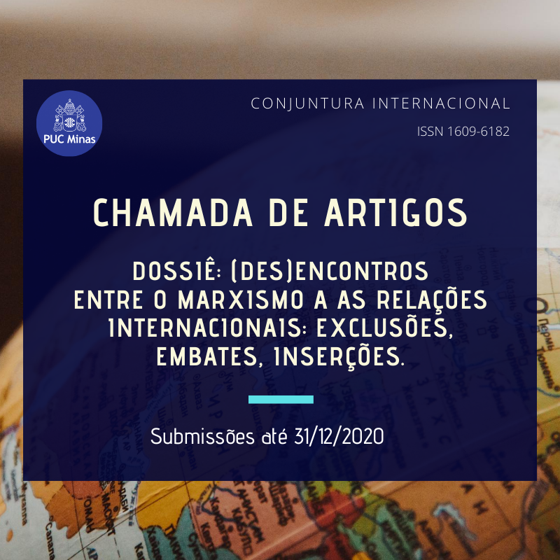 ConjunturaInt's tweet photo. A Revista Conjuntura Internacional está com chamada aberta para o Dossiê (Des) Encontros entre o Marxismo e as Relações Internacionais: exclusões, embates, inserções. 

Organizadores: Caio Bugiato (UFRRJ) e Pedro Henrique Neves de Carvalho (UniBH) https://t.co/yIvldURJHk