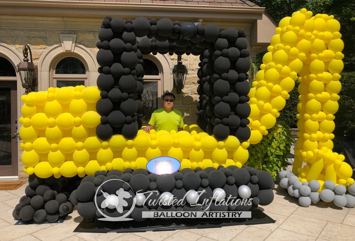 Yup it is a life size #Excavator made totally out of #balloons! #TorontoBalloonArt #BestBalloonArtist #RichmondHill #Toronto #AmazingBalloonArt