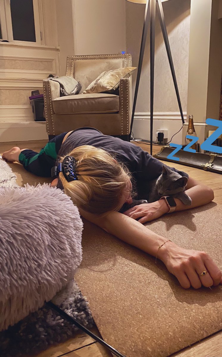 BalletCoco's tweet image. 😴 #pigeonpose #yoga #russianblue