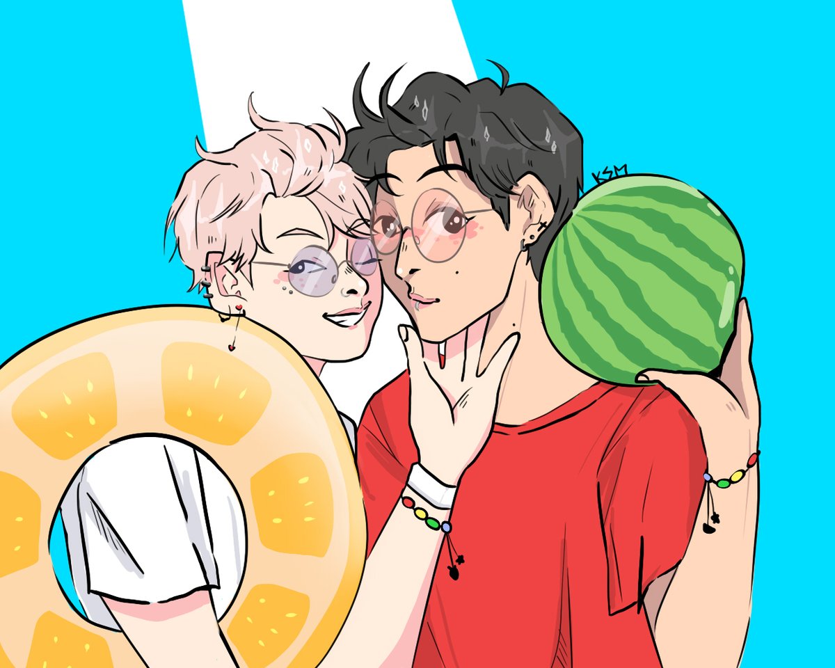 NCT_ksm's tweet photo. i'm kinda late to the party but i really wanted to draw @je_oh_no summer boys! never did a dtiys before so i hope you like it! ♡
#je_oh_no_dtiys https://t.co/T71JE9FqSP