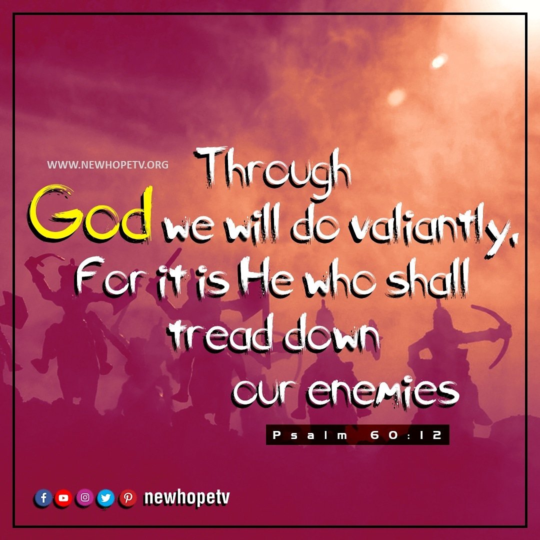 Through God we will do valiantly, For it is He who shall tread down our enemies. Psalm 60:12 #bibleverse #itrustingod #heismystrength #godisgood🙏🏾