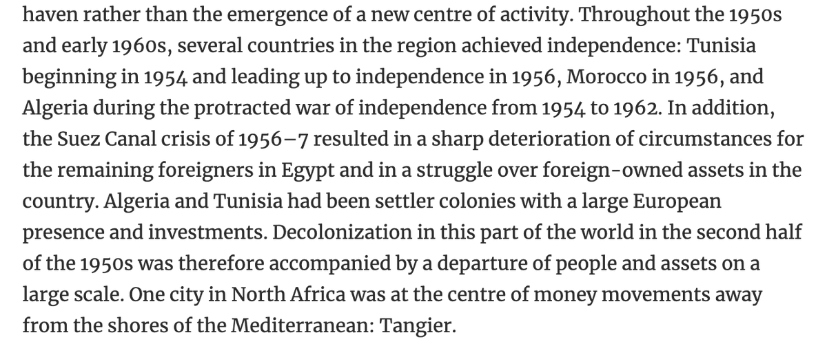 One early and important 'wave' of decolonization occurred in the Middle East and North Africa during the 1950s and early 1960s. Several French colonies achieved independence in short sequence, leading to an outflow of money and investments on a large scale