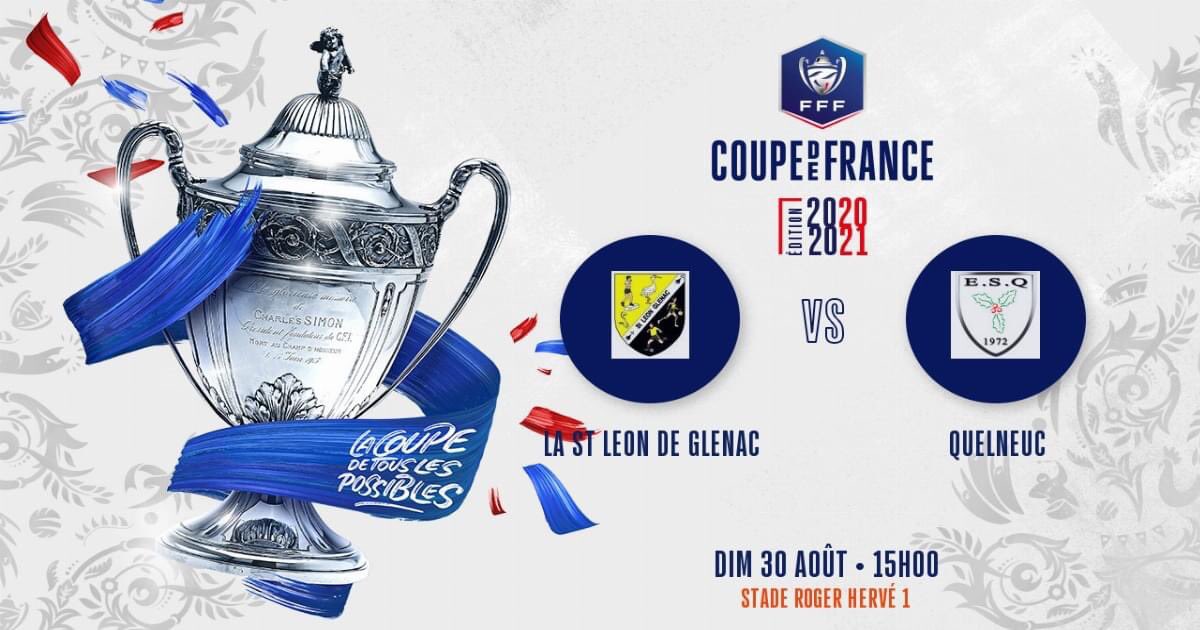 ▶️ 𝘾𝙤𝙪𝙥𝙚 𝙙𝙚 𝙁𝙧𝙖𝙣𝙘𝙚

Retour à la compétition ce week-end après plusieurs mois sans match officiel. Nos verts iront défier le voisin de Glénac pour le premier tour de la Coupe de France 🏆

📅 Dimanche 30 août
📍 Stade de Glénac
🕗 15 H

#AllezLesVerts