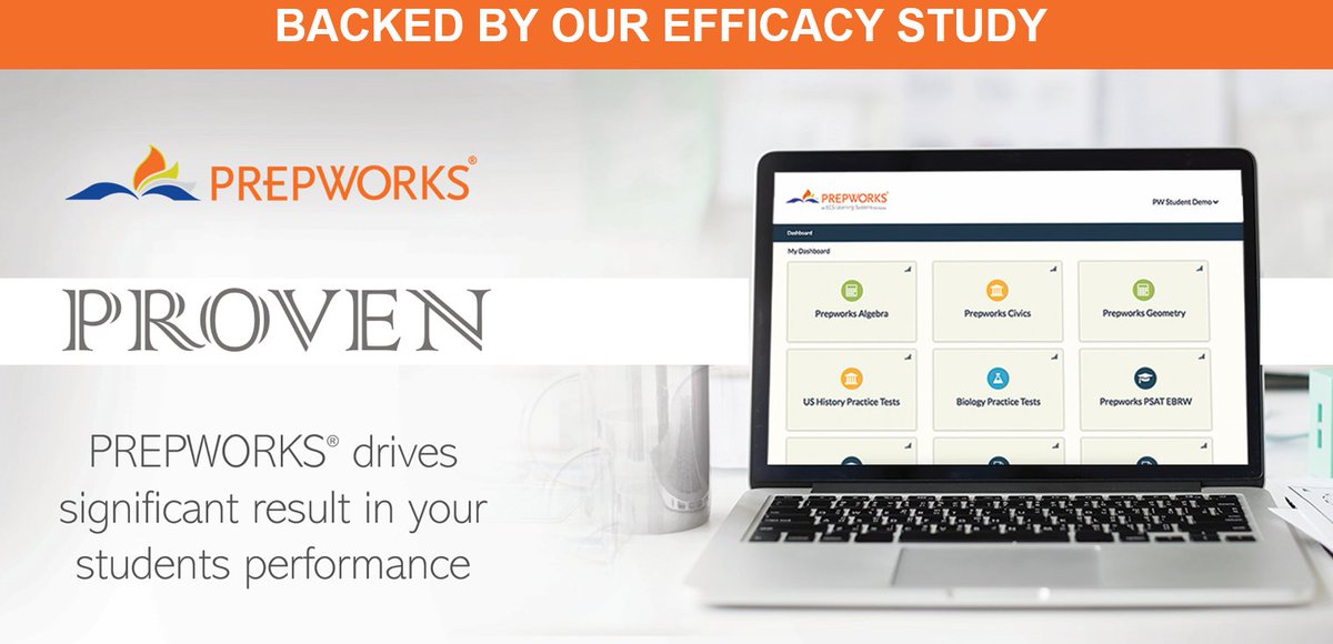 PREPWORKS's tweet image. Prepworks delivers results! Take a look at our efficacy studies and learn why we are the most awarded Online Adaptive Learning Solution for college and career readiness. bit.ly/3hjGivw