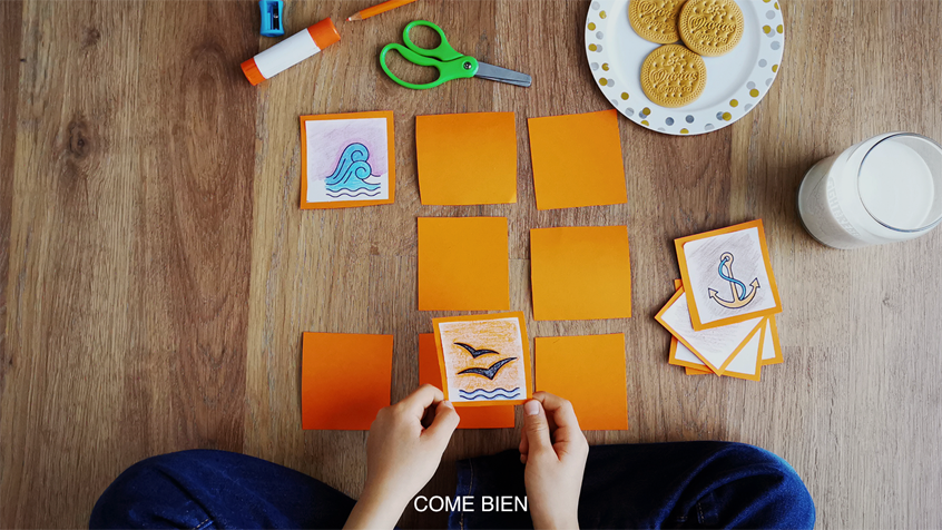 Con este juego puedes ejercitar la memoria y aprender cosas nuevas en casa. #AprendemosJuntos.

Sólo necesitas recortar una hoja de papel en cuadros, dibujar figuras iguales y colocar los cuadritos boca abajo y encontrar los pares.