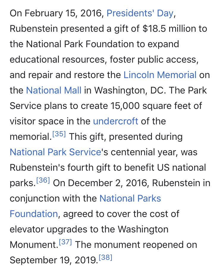 89/ DAVID RUBENSTEINBusinessmanChairman of-Council of Foreign Relations (think tank for former & current swamp creatures)-Kennedy Center-SmithsonianU of Chicago, on board of “Harvard Corp”Owns the ORIGINAL Magna Carta & copy of Declaration of Independence & others