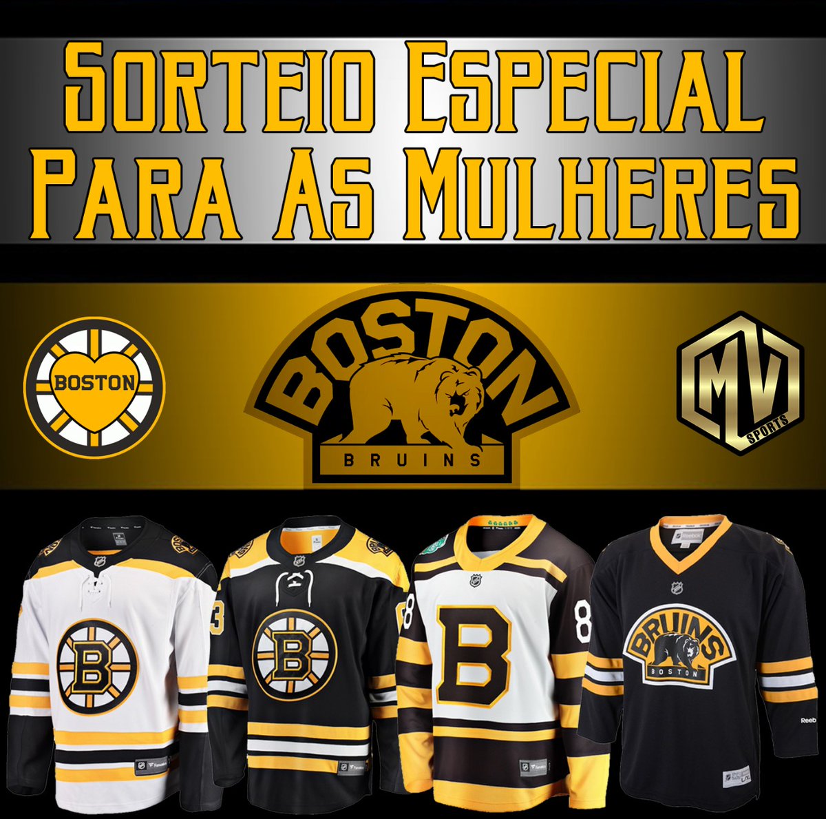 GRAÇAS A VOCÊS E PRA VOCÊS MULHERES, ESSE SORTEIO SAIU 

Antes, também QUERO AGRADECER ao nosso parceiro <a href="/mrvarsitysports/">Mr. Varsity Sports 🏒🏈🏀⚽⚾🏉</a> pelo sucesso dessa parceria e por ceder essa JERSEY maravilhosa a escolha da GANHADORA.

LEMBRANDO QUE É EXCLUSIVO PARA MULHERES.

#NHLBruins #BrasilTemNHL
