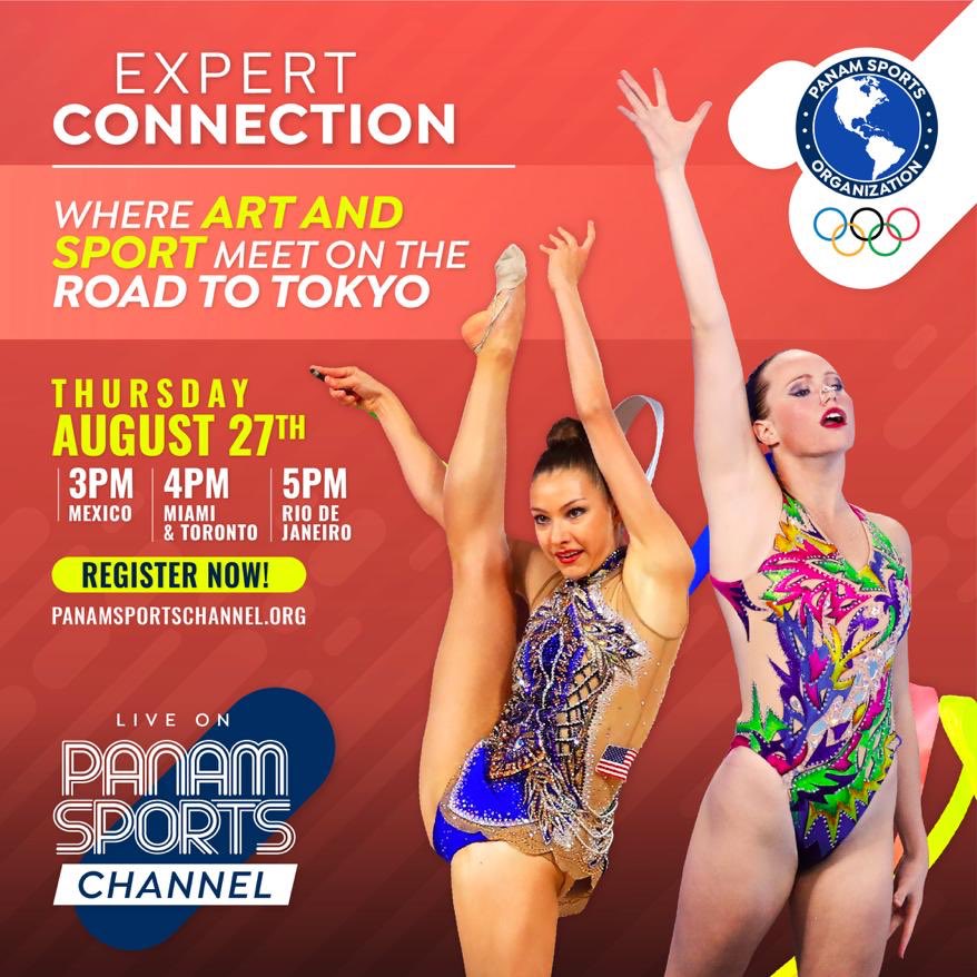 PanamSports's tweet photo. Power & grace are staples of Rhythmic Gymnastics & Artistic Swimming. Hear from 2 of the best in these sports, #Lima2019 Champions Evita Griskenas & Jacqueline Simoneau, on the next exciting #ExpertConnection, live this Thursday at 4pm ET. 👉🏽Register Now https://t.co/PYM8gb7XhZ https://t.co/3Cq3wnK9P0