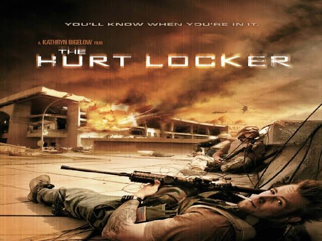 12. THE HURT LOCKERYear: 2008Language: EnglishCast: Jeremy Renner, Anthony Mackie, Brian Gerathy, Ralph FiennesDirector: Kathryn BigelowNote: Won 6 Oscar awards.Also the first movie with a female director to win an Oscar for Directing.