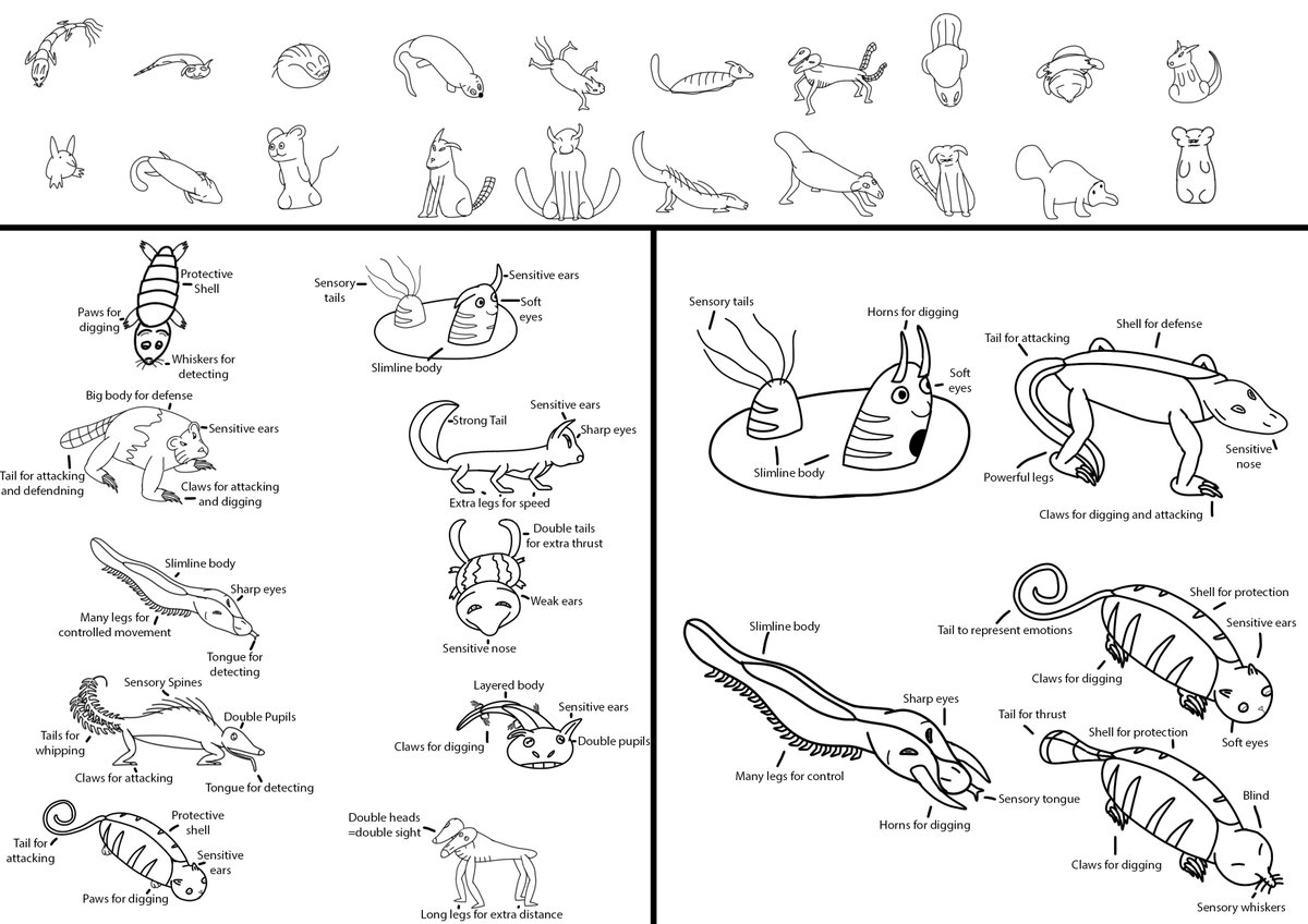 IcarusAnimate's tweet photo. The character and alien designs and poses for my personal project. https://t.co/Tg60KwdK5z