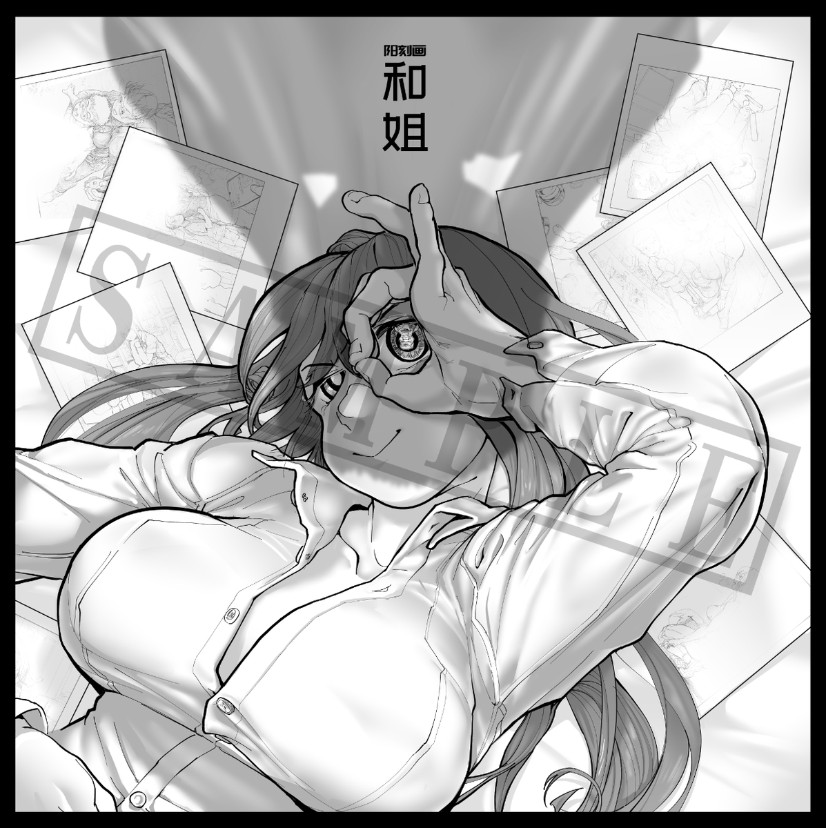 trying to make an artbook happen, heres the cover i spent too long on because im stupid. Current plans is china only because I have no idea how to get anything printed/delivered overseas.