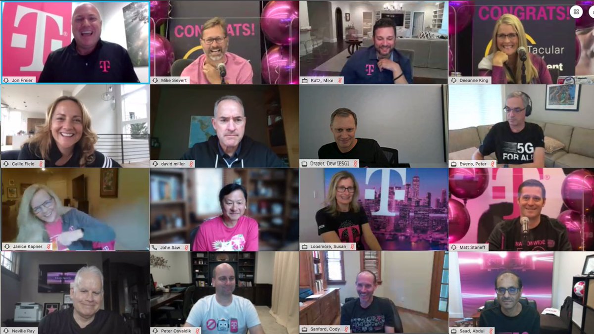 CallieField's tweet image. Our SPRINTacular town hall was nothing short of spectacular last week (I’m guessing that’s how they got the name)! Congrats to the winners who were recognized for raising the bar with their impressive contributions! We are excited to @TMobile together! #TeamMagenta #WeWontStop