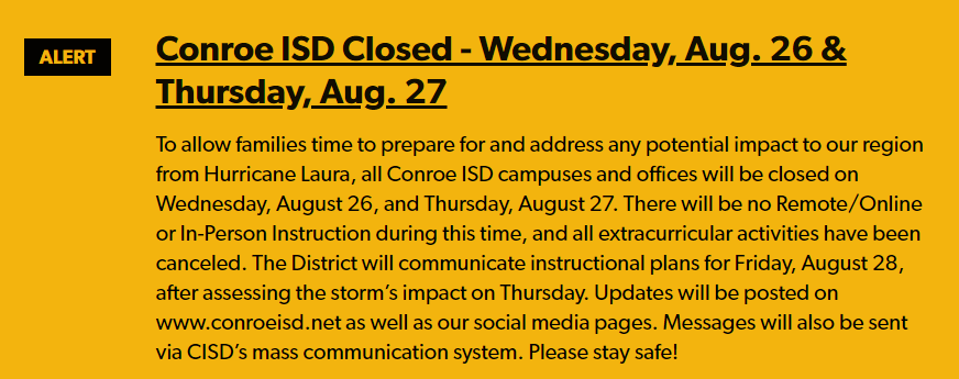 ConroeISD's tweet photo. https://t.co/WkLUJNhEfl https://t.co/OGrVkZcjqt