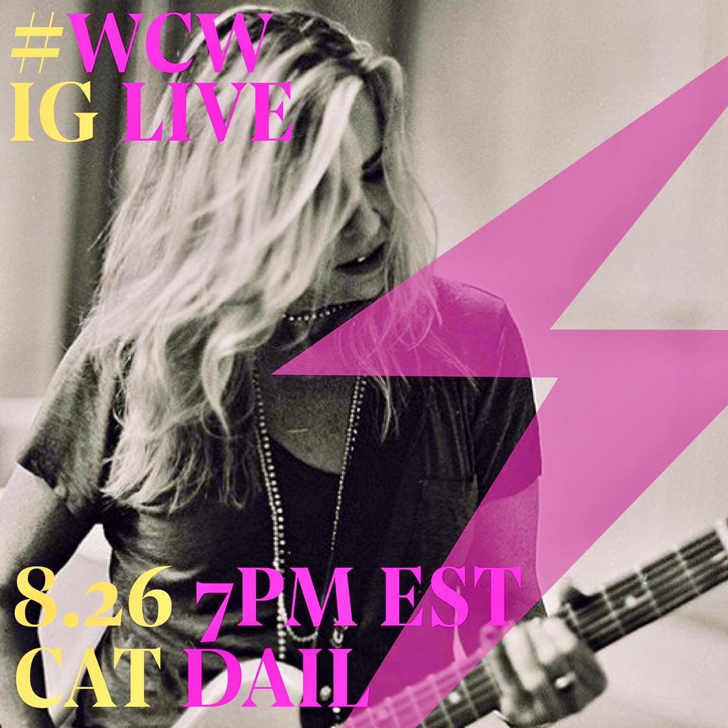catdailmusic's tweet photo. 💖🎸WESNESDAY at 7pm🔥🎵
Looking forward to chatting with WWR Founder & CEO @melindacolaizzi AND playing LIVE TUNES direct to YOU from my back deck🌲🌅🥳 #WWR #WCW #IGLive #LiveMusic #NewMusic #BestNewMusic #FemaleFronted #FemaleProduced #FemaleFounded #IndieQueen #CatDailMusic https://t.co/gao37OYAOb
