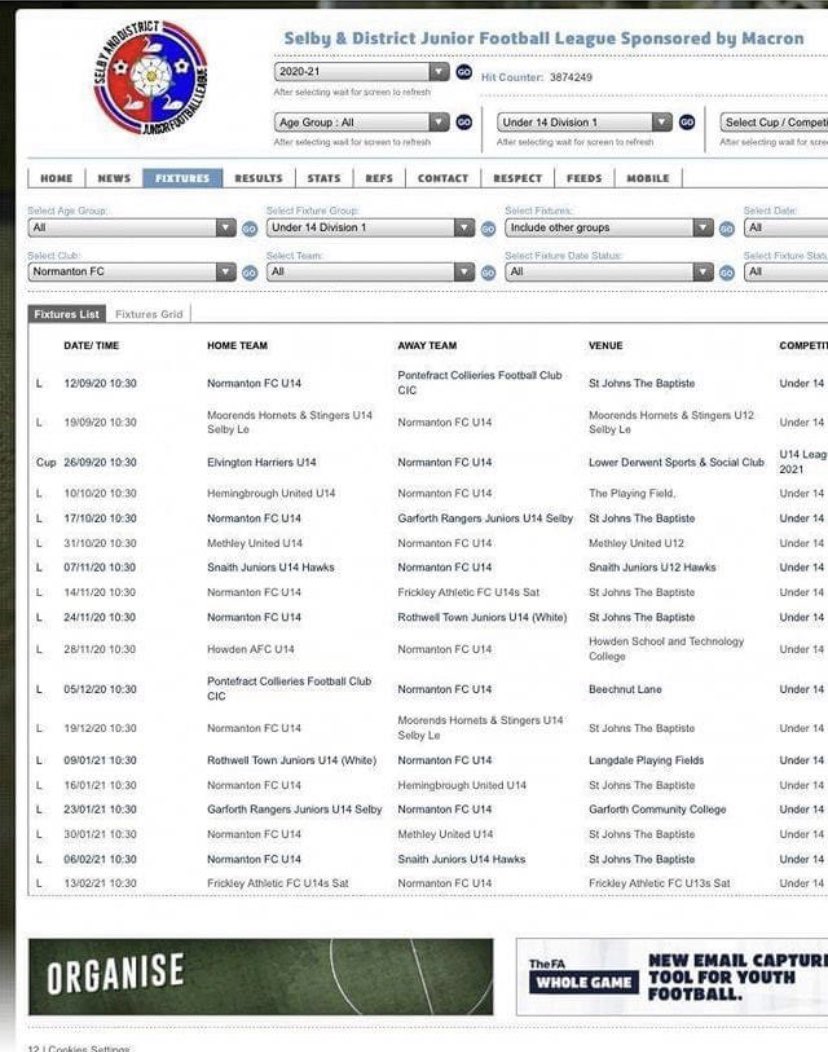 FcNormanton's tweet photo. Things getting real now!⚽⚽

New fixtures out today for our U14s 

We still have 2 or 3 spaces in our squad for this coming season if you have a child in year 8 or 9 in September who might be interested please comment below or dm us. https://t.co/eixbJh9Xnx
