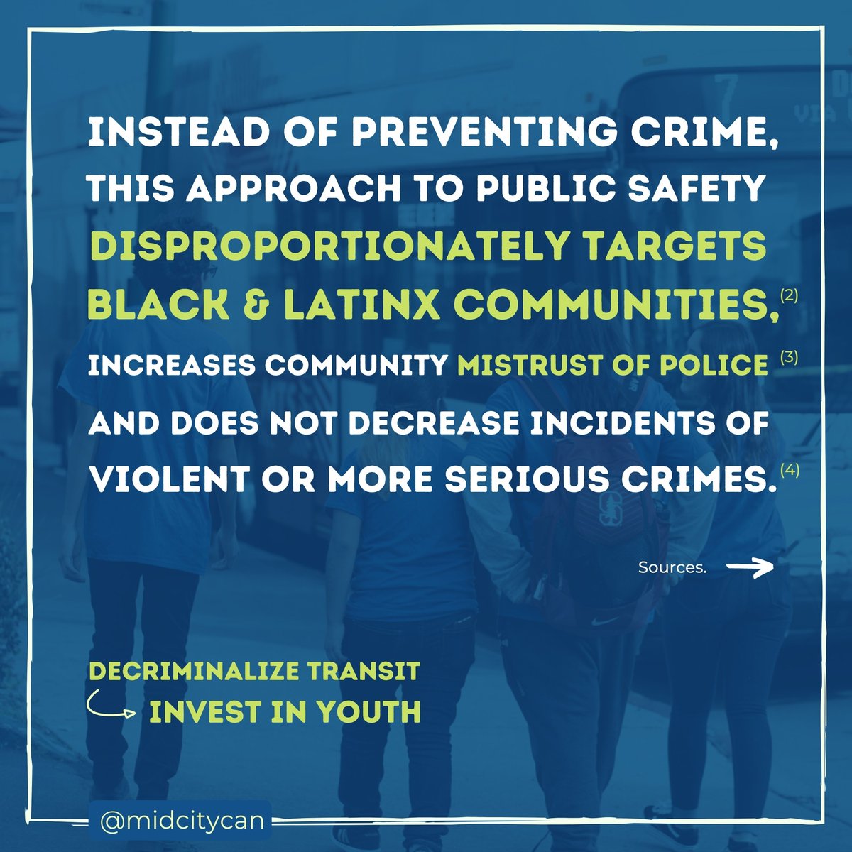 midcitycan's tweet photo. (1/4) We need leaders who understand transit riders are community members. We are going to work, school, the doctor, to buy food, to take care of our families.
We are not criminals.
Join us at https://t.co/EvvZ2P2vBl to #decriminalizetransit and #investinyouth https://t.co/TIF9bxYXDj