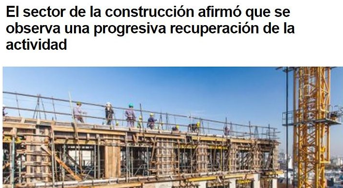 Merval_News's tweet photo. El sector de la construcción afirmó que se observa una progresiva recuperación de la actividad $ctio $tglt $ferr $long #dyca $loma $harg $come $merval #merval Leelo en: https://t.co/R2K1QnnPpj ("Noticias de hoy") https://t.co/HqtnWDEfXP