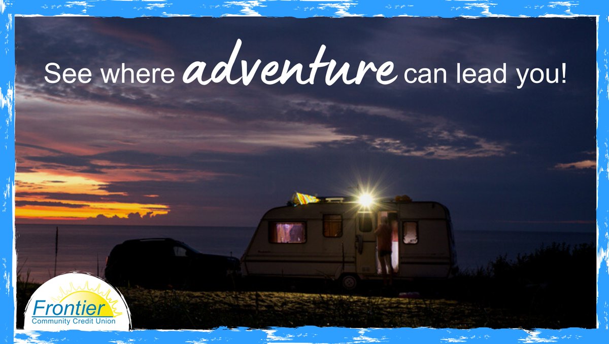 FrontierCCU's tweet photo. Be open to adventure. ๐ For a limited time only, receive an additional 0.5% off your APR* when you get approved for an RV Loan from #FrontierCCU. Promotion ends September 13, 2020. ๐
Apply online: https://t.co/75QkQeDdAB
Check out our rates: https://t.co/7QjUfakTd7 https://t.co/VCMLe4OOm3