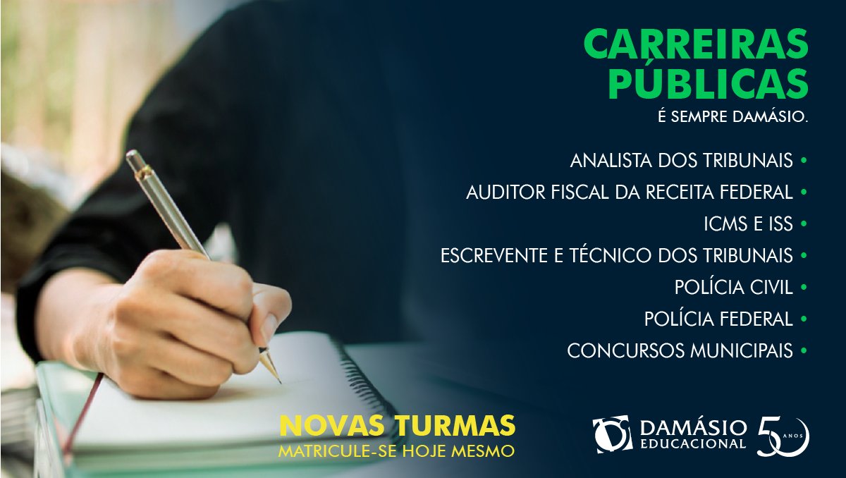 DamasioJba's tweet image. CARREIRAS PÚBLICAS.. 🏆

Inicie sua preparação com quem é referência!

#EstudeemCasa 🏡
👉Unidade Joaçaba
📱(49) 9.9983-3369 ( Telefone e Whatsapp)
.
.
.
#concursopúblico #concurseiro #damasio #joaçaba #sc