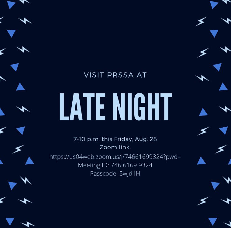 Another year, another Late Night! Join us this Friday and learn more about Baylor’s PRSSA. us04web.zoom.us/j/74661699324?…
