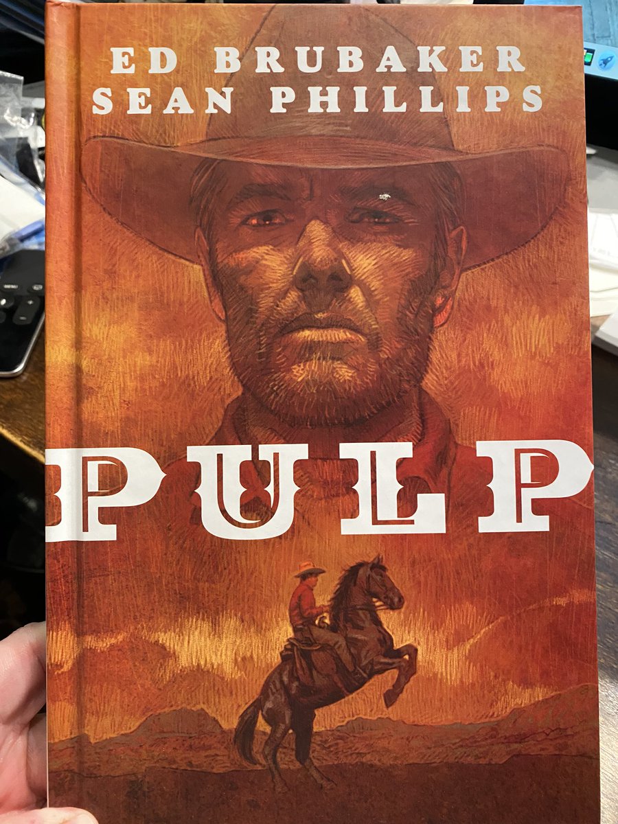 DavidHMandel's tweet photo. #quarantinecomics Really loved #Pulp from #edbrubaker @seanpphillips!!  Cowboy noir! https://t.co/XlHrFEpcE9