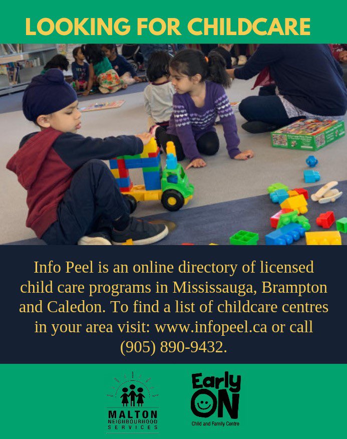 If you are looking for childcare, Info Peel can help you find licensed programs. Search for your programs in your area, find full-time or part-time care, before and after school programs and fee subsidized spots.
#childcare #childcareprovider #childcareprofessional  #infopeel