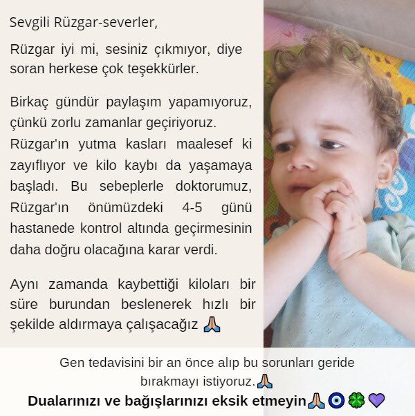 Gen tedavisini bir an önce alıp sorunları geride bırakmayı istiyoruz.
Destekleri eksik etmeyin🙏🏼🧿🍀💜 lütfen bağış yapın 🙏🏻
